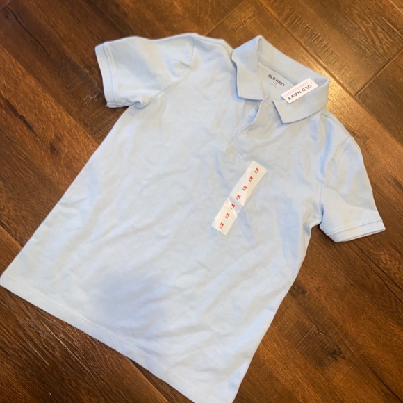 NEW OLD NAVY BABY BLUE POLO SHORT SZ M (8) KNIT PIQUE UNIFORM PREPPY - Picture 2 of 7